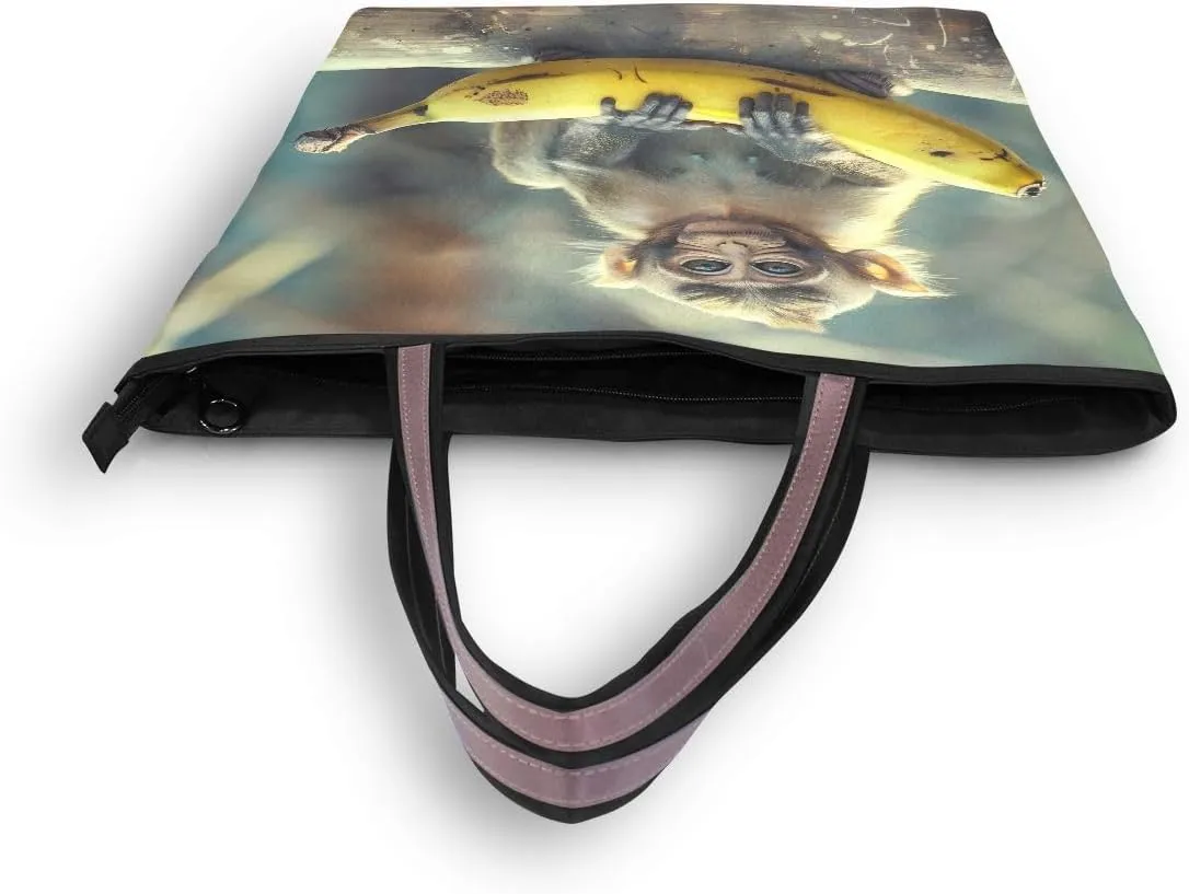 senya Monkey Banana Shoulder Bags Large Handle Ladies Handbag