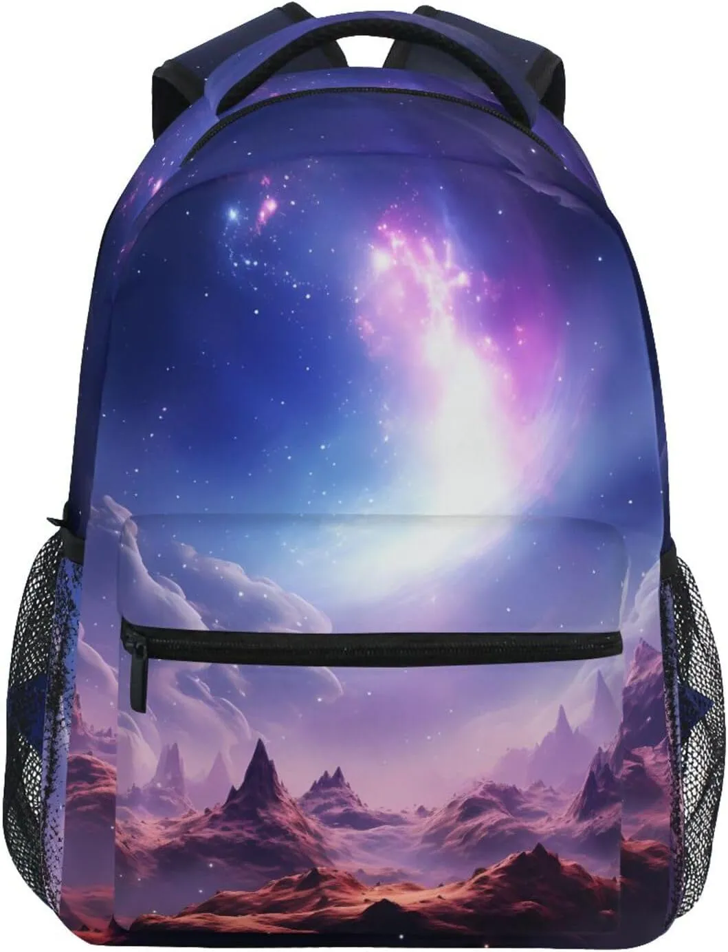 senya Purple Ray Canyon Backpack Water-Resistant Lightweight Bookbags Travel Bag with Mesh Side Pockets