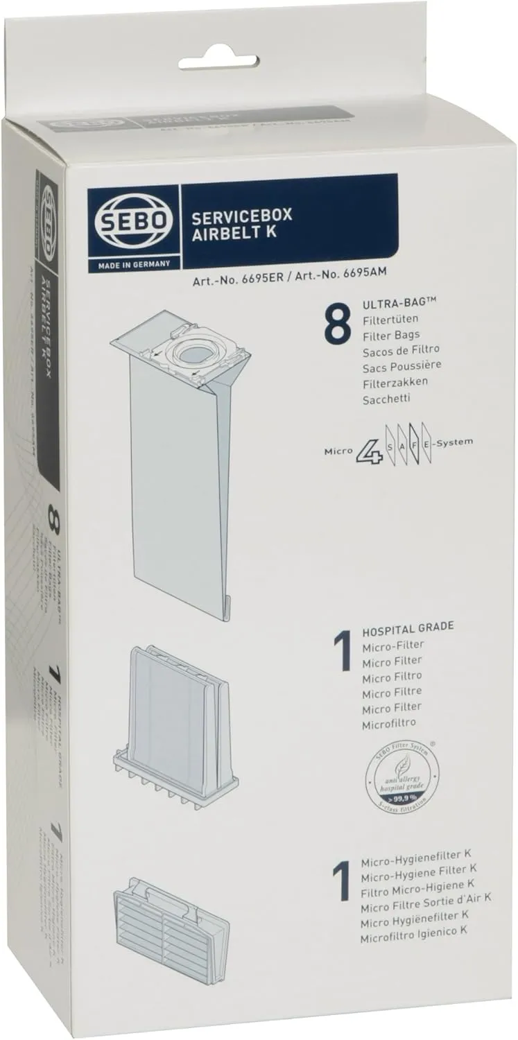 Service Box - 8 Four-Layer Ultra Bags and Micro and Exhaust Filters for AIRBELT K Series