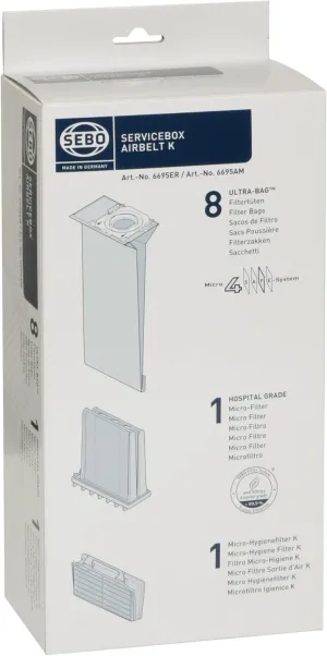 Service Box - 8 Four-Layer Ultra Bags and Micro and Exhaust Filters for AIRBELT K Series
