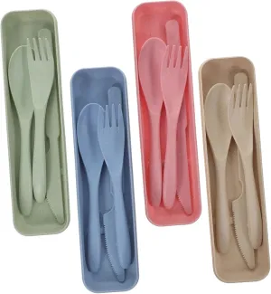 Sets for Lunch Box Reusable Silverware Case Fork and Spoon Set Travel Tableware Lunch Box