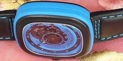 SEVENFRIDAY NEW Industrial Essence Blue Steel PVD Box/Papers/Warranty #P1-04