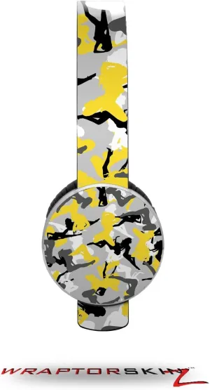 Sexy Girl Silhouette Camo Yellow Decal Style Skin (fits Sol Republic Tracks Headphones - Headphones NOT Included)