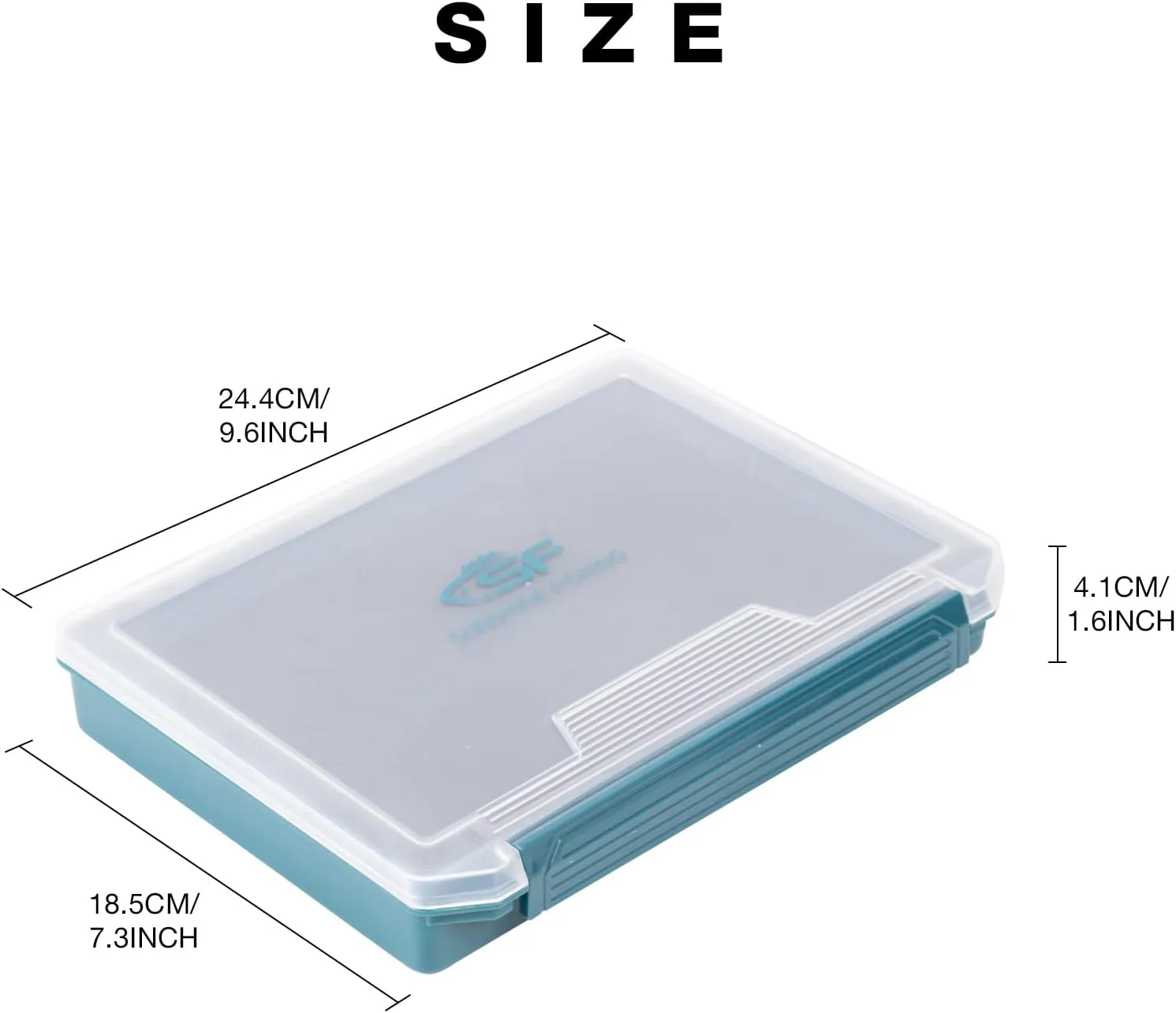 SF 2Packs Fishing Tackle Box Tray 3600 Slit Foam Case Double Buckle Open Plastic Jig Box Heads Hooks Spinners Spoons Storage Tackle Tray
