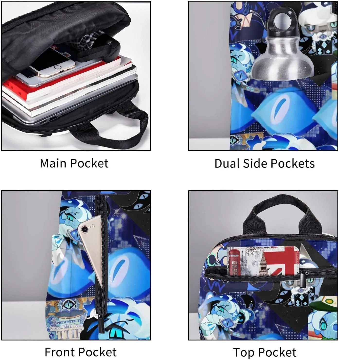 Shadow Milk Cookie Fashionable Casual Backpacks, Travel Bags For Boys And Girls(17ï¼‰