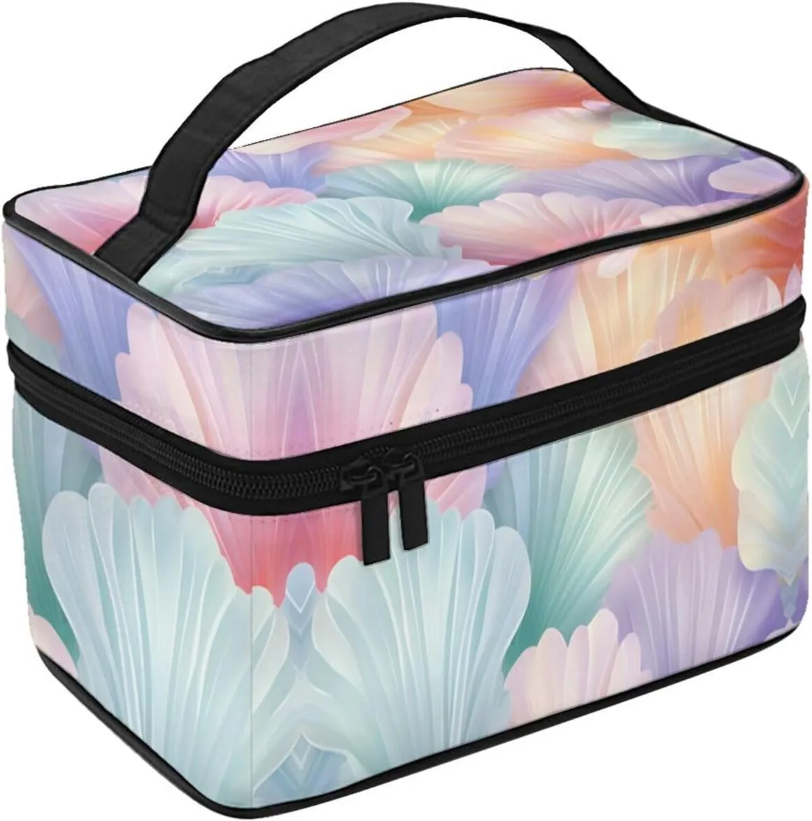 Shell Makeup Bag for Women Travel Cosmetic Bag Large Makeup Case Portable Toiletry Skincare Organizer Bag