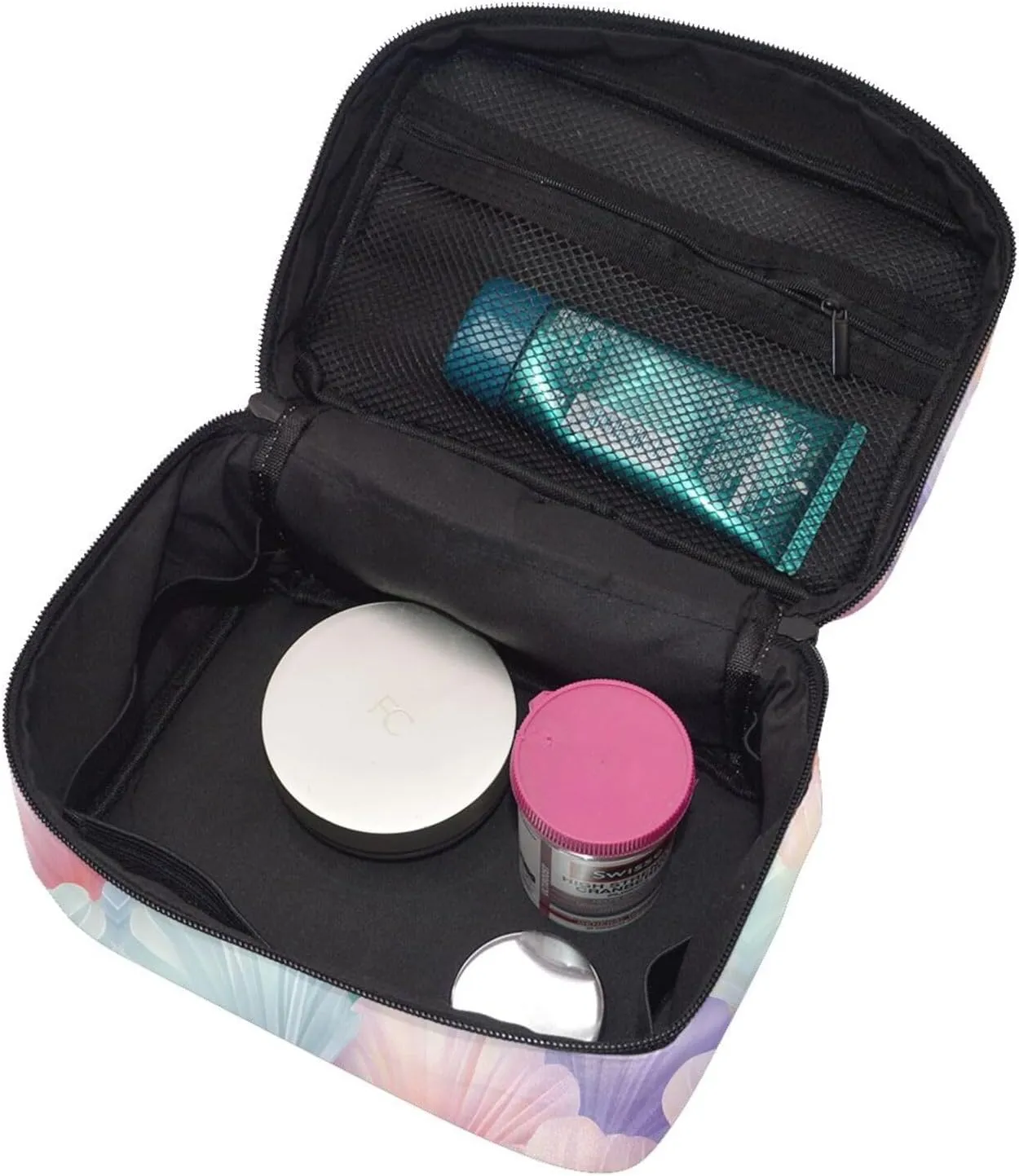 Shell Makeup Bag for Women Travel Cosmetic Bag Large Makeup Case Portable Toiletry Skincare Organizer Bag