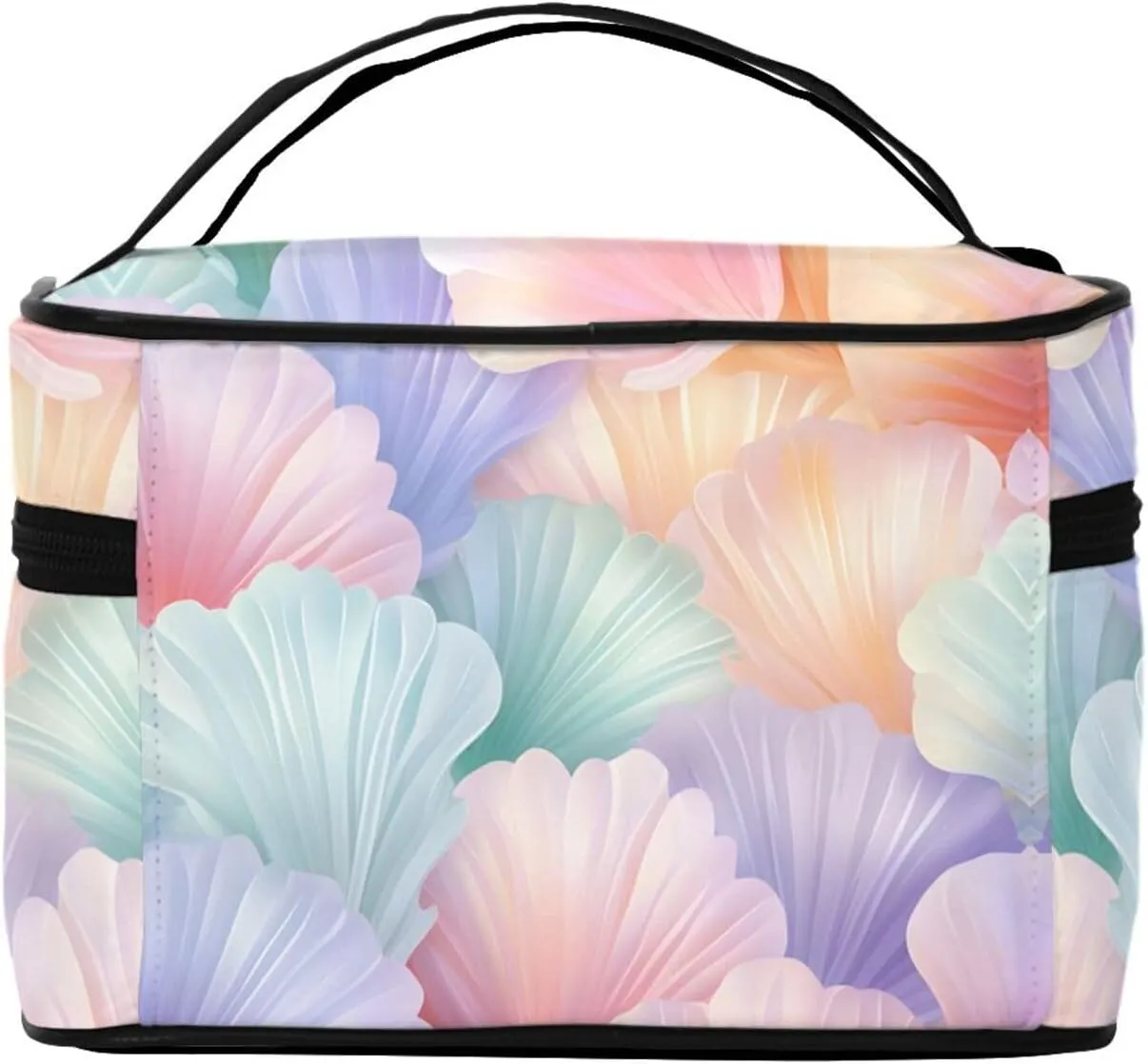 Shell Makeup Bag for Women Travel Cosmetic Bag Large Makeup Case Portable Toiletry Skincare Organizer Bag