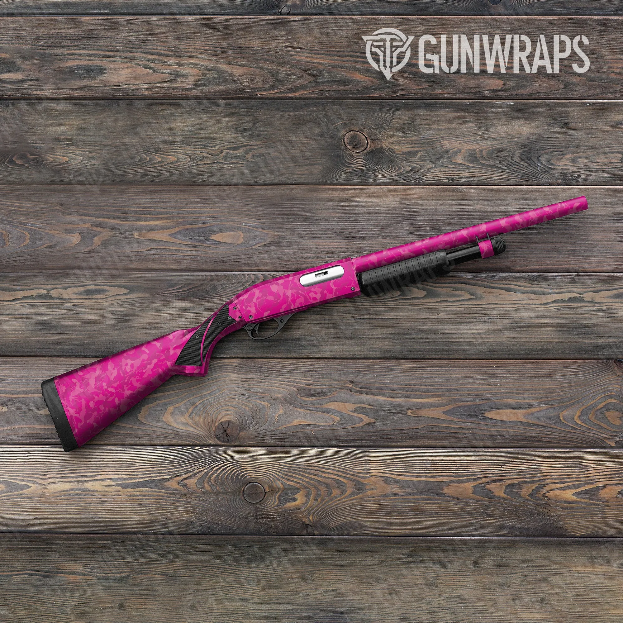 Shotgun Ragged Elite Magenta Camo Gun Skin Vinyl Wrap