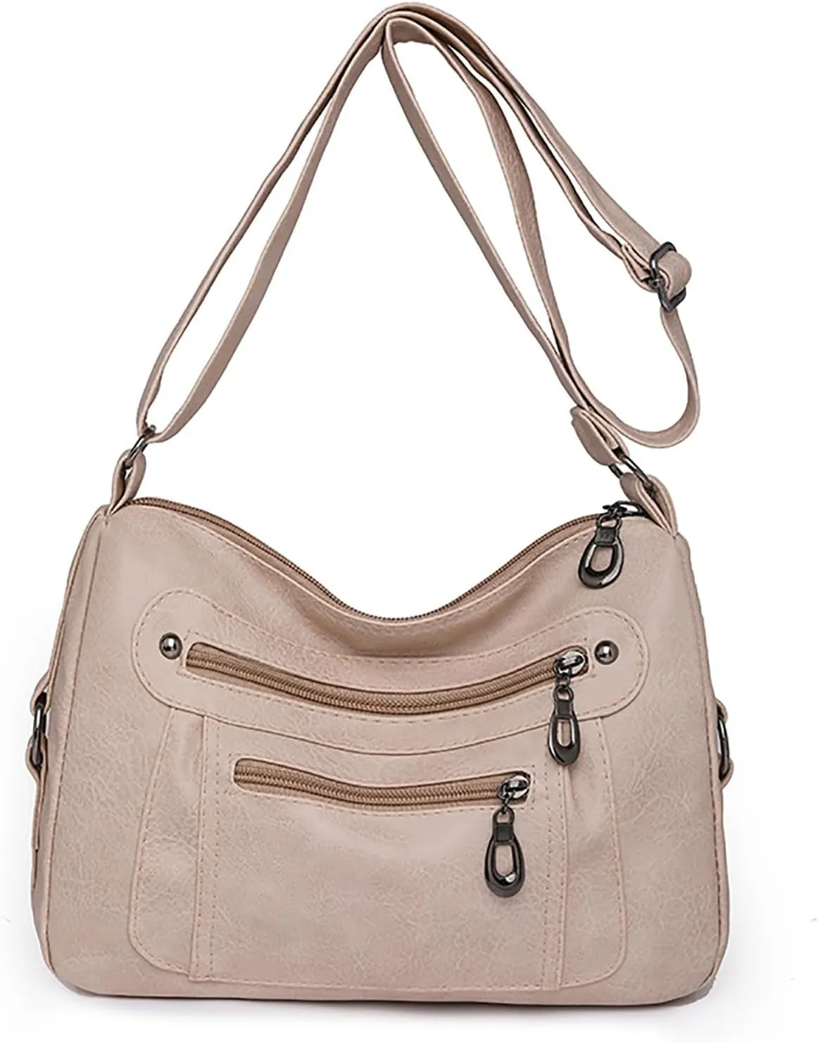 Shoulder Purses Soft Leather Stylish Solid Crossbody Bag Trend Versatile Pocket Shoulder Bag