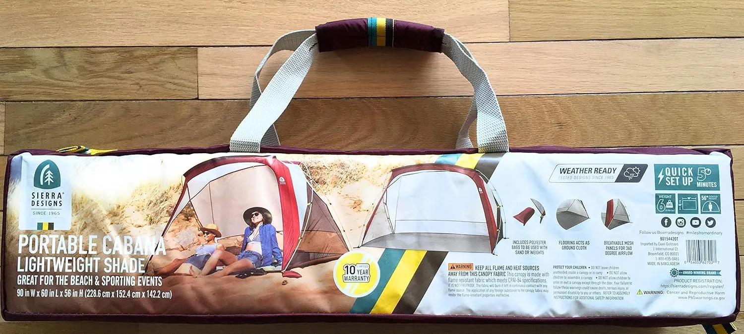 Sierra Designs Portable Cabana Lightweight Shade for The Beach