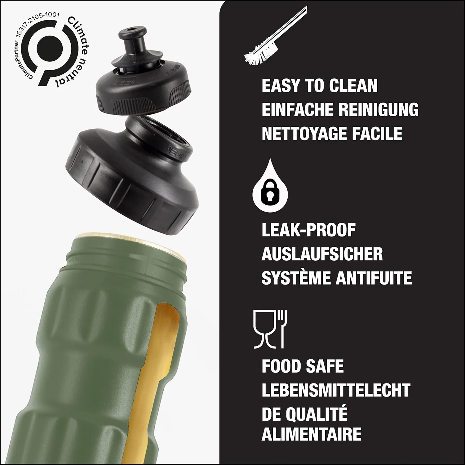 SIGG - WMB Sports Water Bottle - Made in Switzerland - With 3-Stage Sport Cap - Lightweight Metal - Gym, Biking - 25 Oz