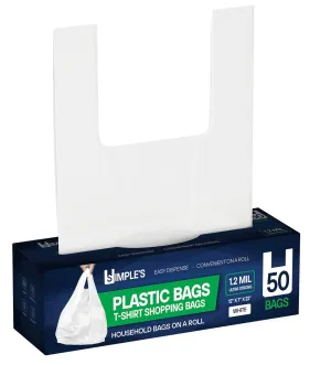 Simple's Household T- shirt bags, (50 Count)
