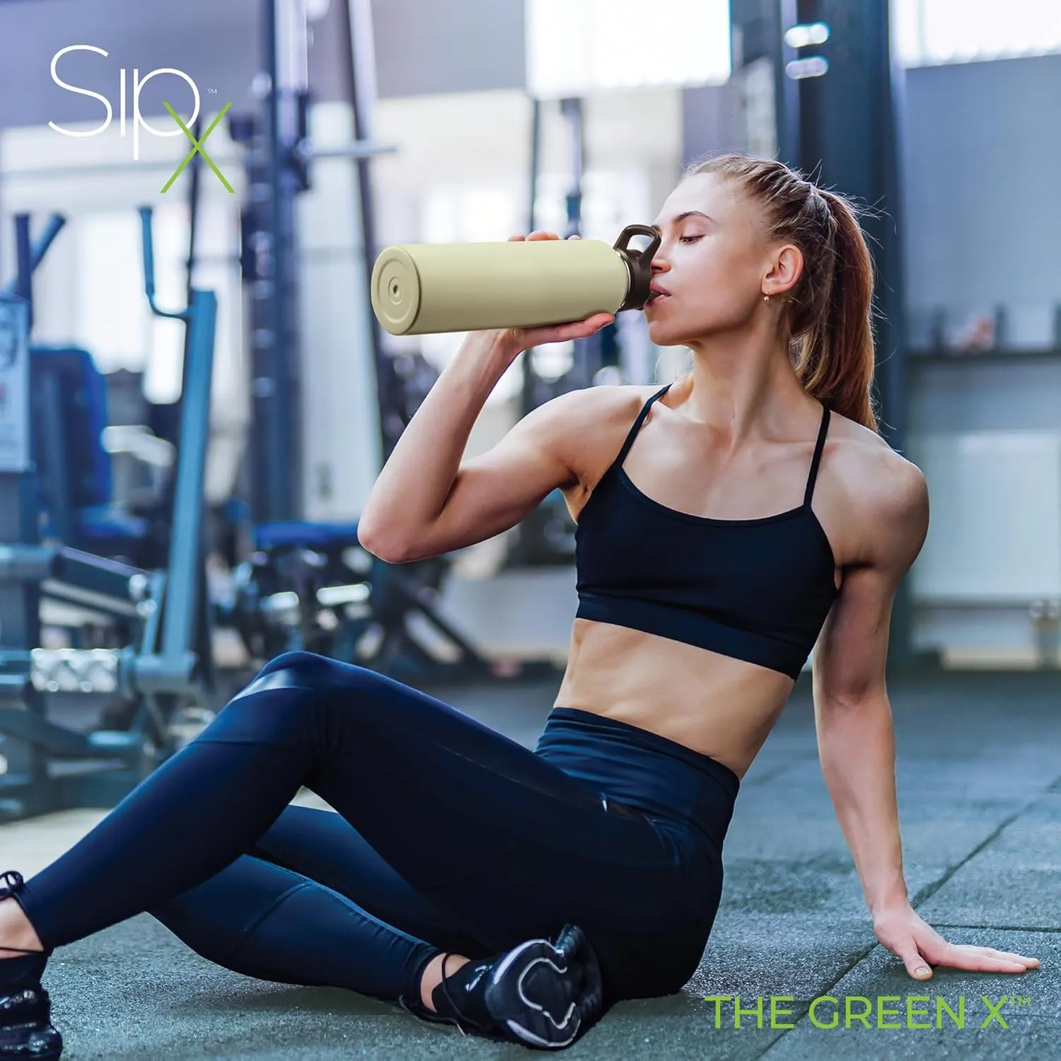 SipX™ Triple-Insulated Stainless Steel Water Bottle 40oz. With 3 Lids, BPA-Free Reusable Insulated Water Bottle Keeps Cold 24 Hours, Metal Water Bottle Made Of Sustainable Material For Hiking & Biking