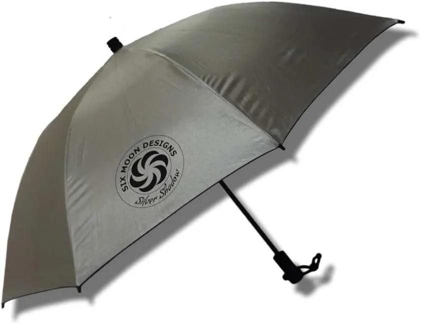 Six Moon Designs Base Silver Shadow - Ultralight, Hiking Umbrella - 8.9 OZ - 252 G For Ultimate Sun and Rain Protection - Perfect for Trekking Adventures or Travel.