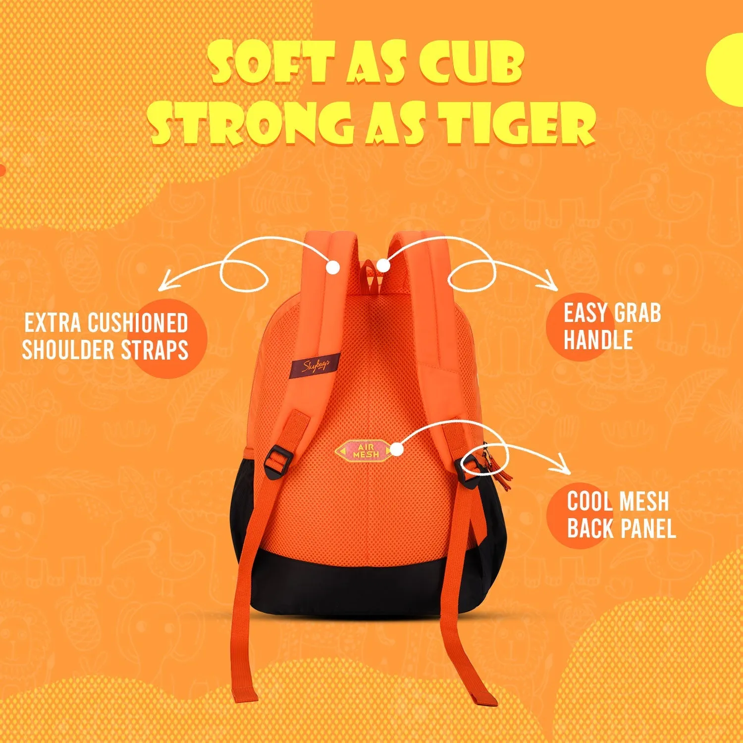 Skybags BUDDY PLUS 01 SCBP TIGER BRIGHT ORANGE