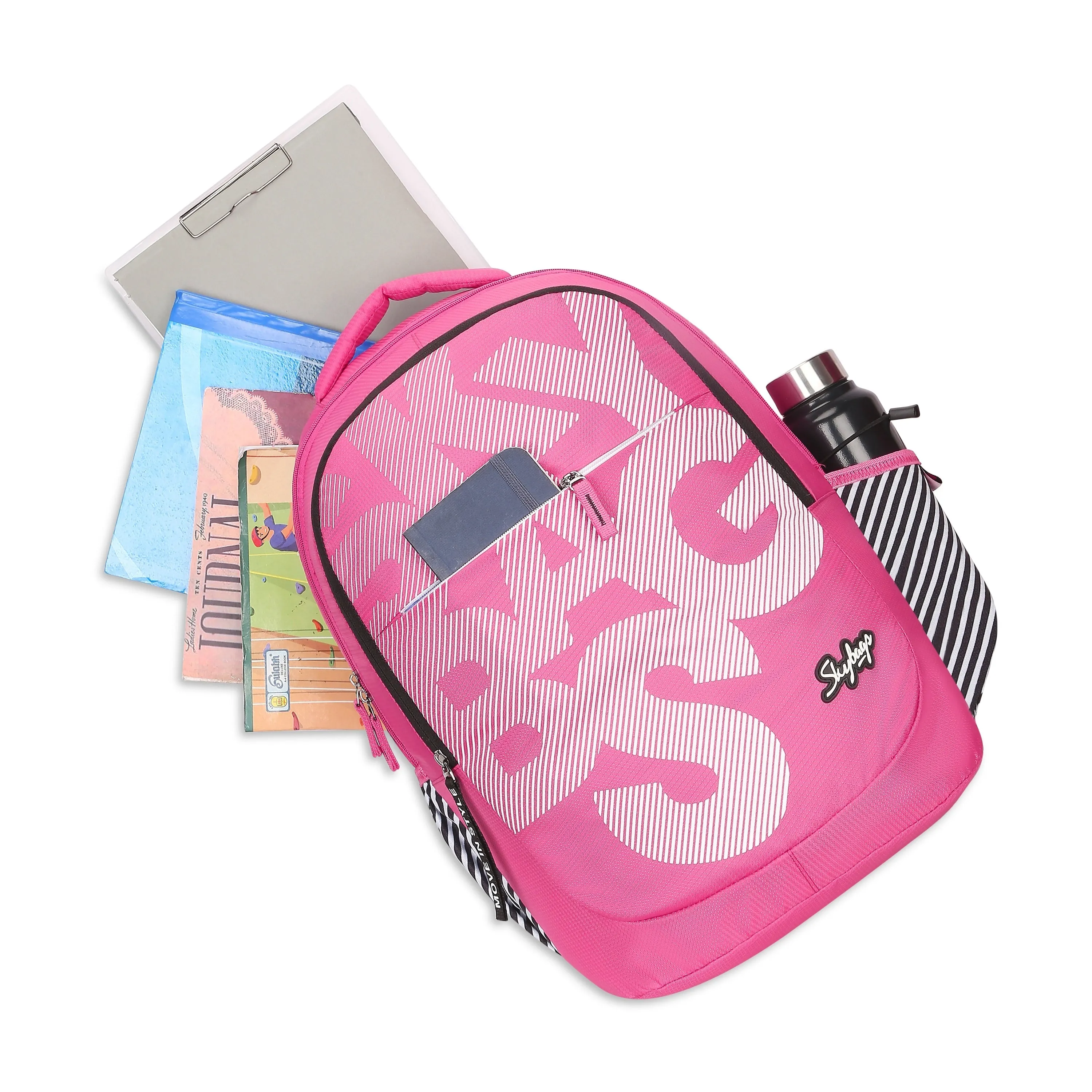 Skybags KLAN PLUS 02 SCHOOL BACKPACK PINK