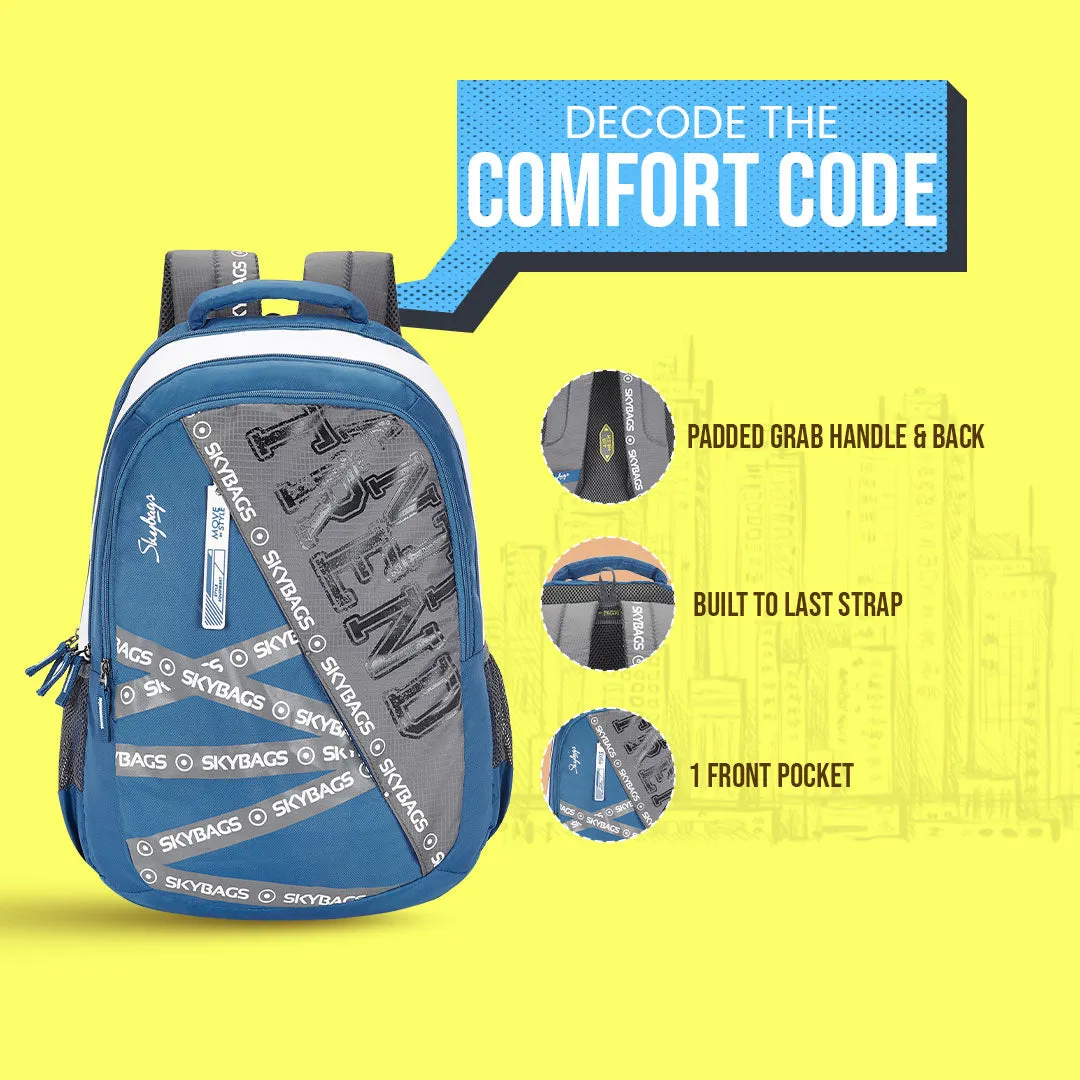 Skybags Skybags Riddle  School Bp-Rc Blue Grey