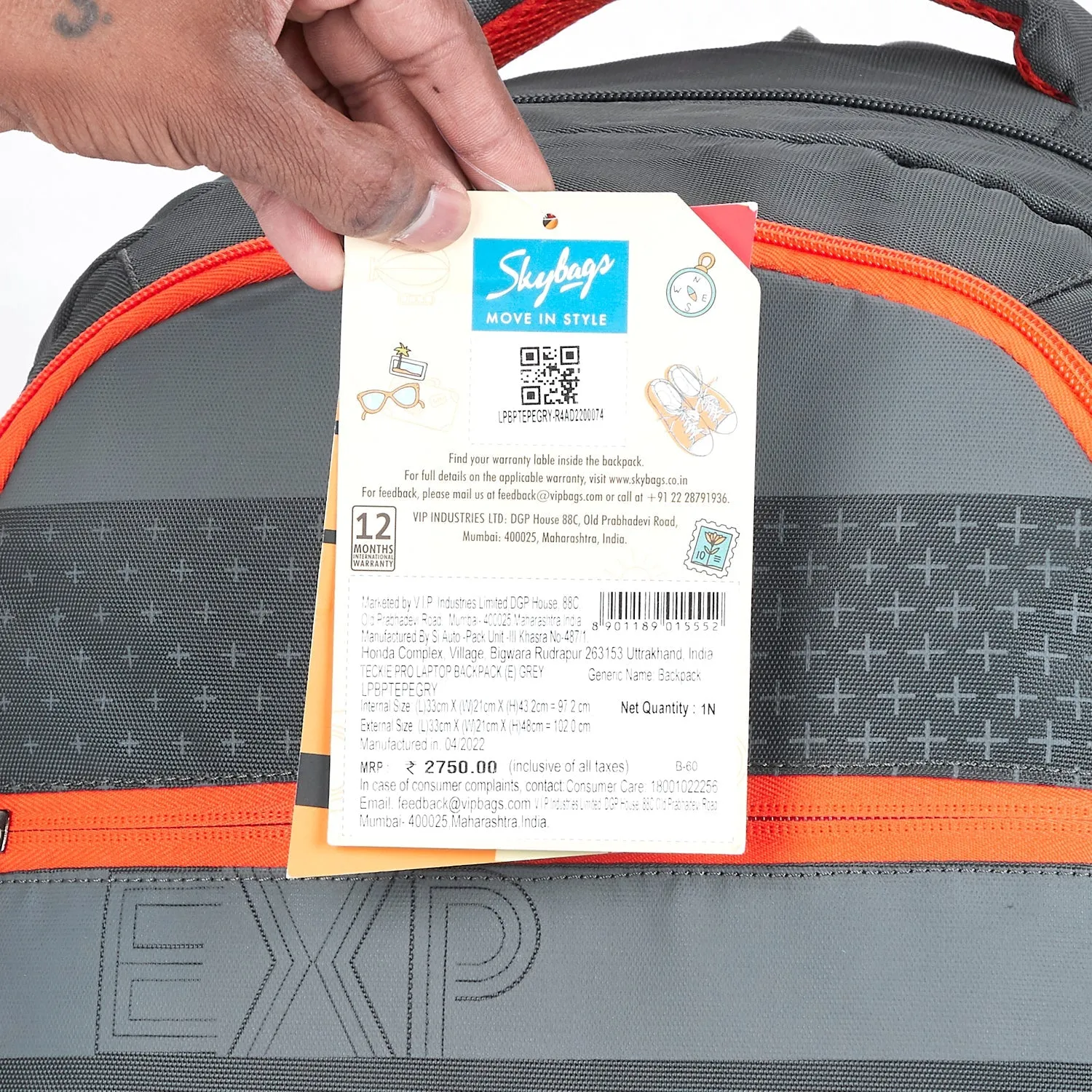 Skybags Teckie  Pro Laptop Backpack (E)