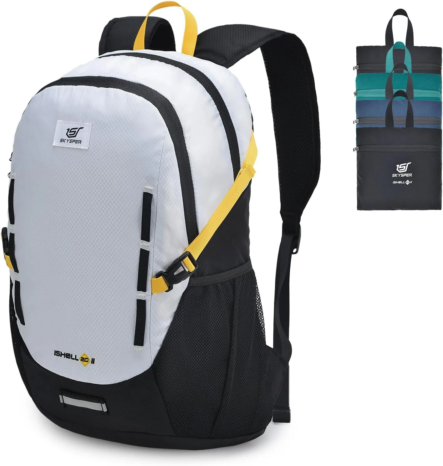 SKYSPER Lightweight Hiking Backpack - 20L Small Travel Backpack Packable Back Packs Water Resistant Hiking Backpacks for Women Men(Blackwhite)