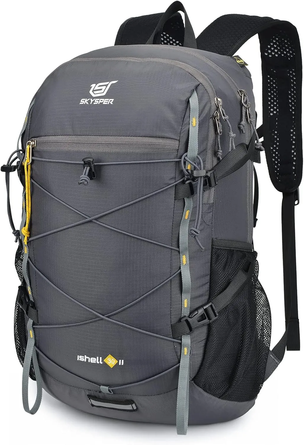 SKYSPER Packable Hiking Backpack 30L Lightweight Daypack Travel Backpacks for Women Men（Darkgrey）