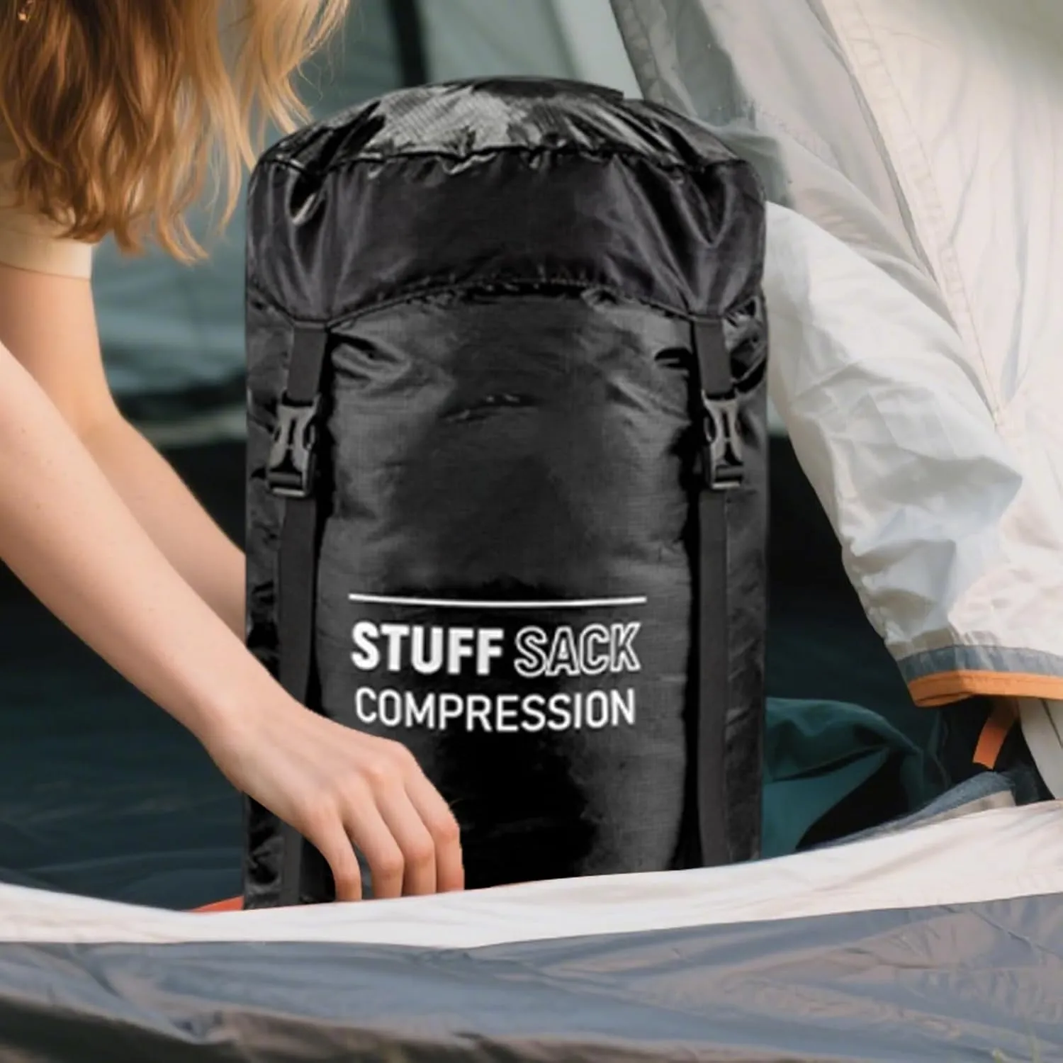Sleeping Bag Stuff Sack,Quick-Dry Stuff Sacks for Backpacking - Lightweight Breathable Reusable Outdoor Gear for Hiking Supplies Camping Travel