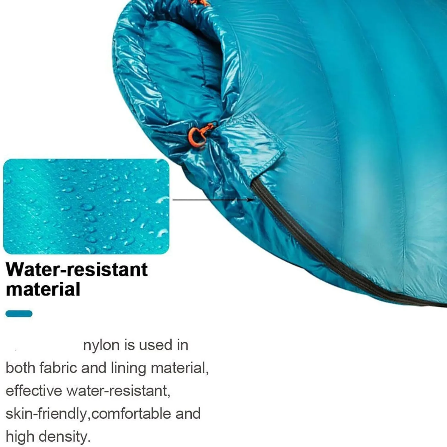 Sleeping Bag Ultralight Mummy 95% White Goose Down Sleeping Bag Outdoor Camping Hiking Fully Lining Structure