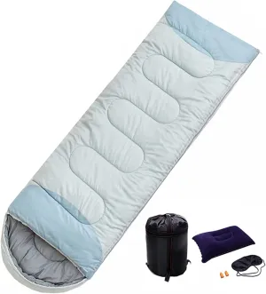 Sleeping Bag with Pillow, Summer Seasons Lightweight Waterproof Warm Sleeping Bag for Outdoors Camping, Hiking, Backpacking