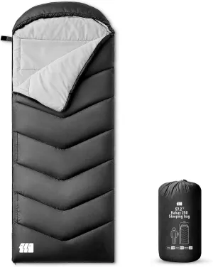 Sleeping Bags for Adults Warm Weather, Waterproof, Lightweight Backpacking Camping 3 Seasons Sleeping Bag with Compression Sack Camping Essentials Gear