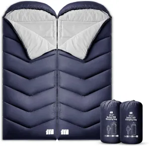Sleeping Bags for Adults Warm Weather, Waterproof, Lightweight Backpacking Camping 3 Seasons Sleeping Bag with Compression Sack Camping Essentials Gear