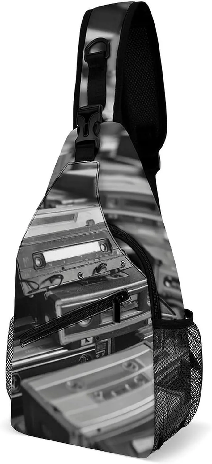 Sling Backpack Crossbody for Man Woman Old Tape Cross Body Adjustable Chest Bag