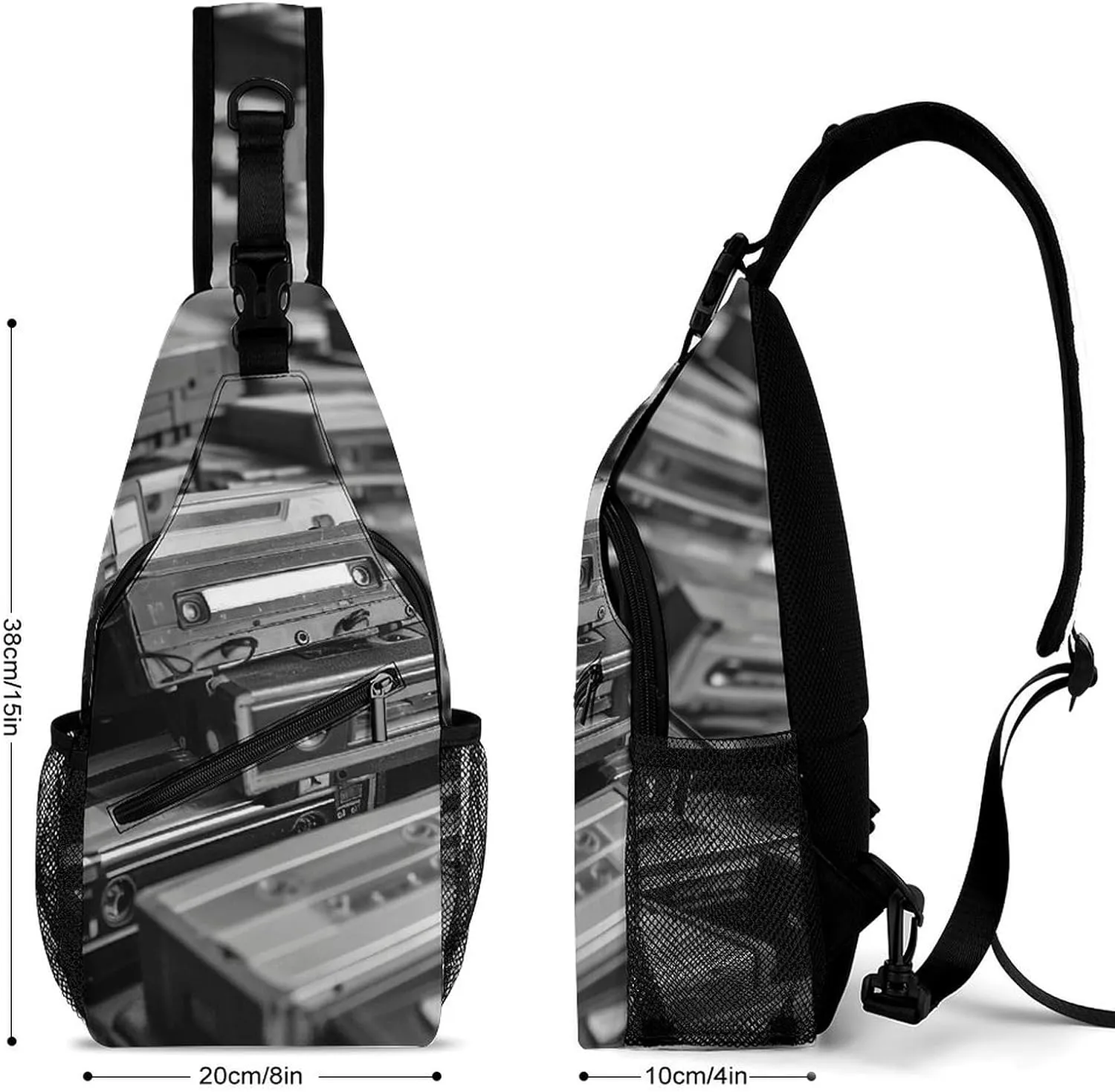 Sling Backpack Crossbody for Man Woman Old Tape Cross Body Adjustable Chest Bag