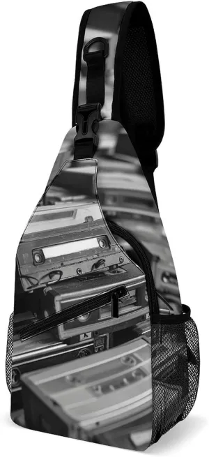 Sling Backpack Crossbody for Man Woman Old Tape Cross Body Adjustable Chest Bag