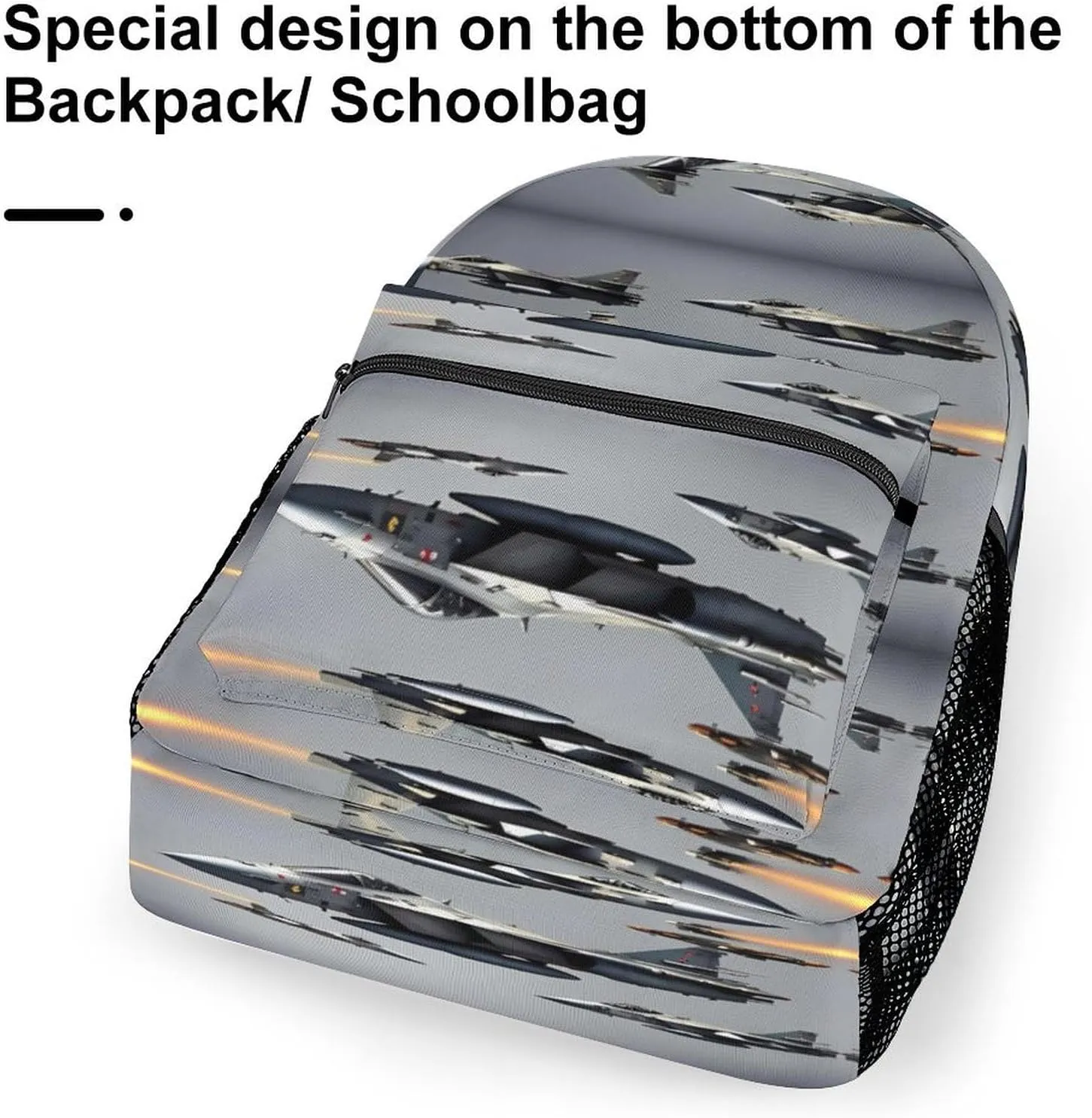 Small Backpacks Personalized Aircraft Fighter Jets Printing Travel Bag Lightweight Travel Backpack For Women Men