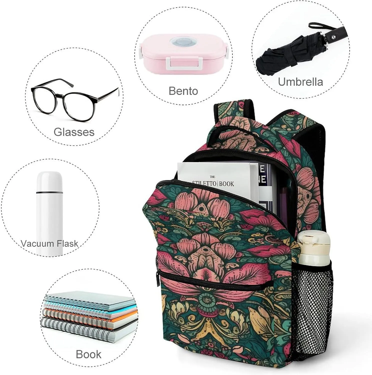 Small Backpacks Personalized Beautiful Colorful Printing Travel Bag Lightweight Travel Backpack For Women Men