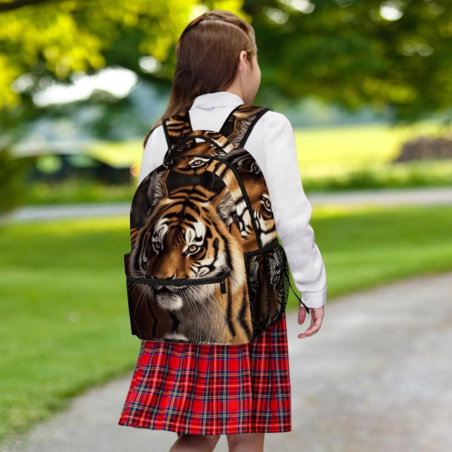 Small Backpacks Personalized Bengal Tiger Printing Travel Bag Lightweight Travel Backpack For Women Men