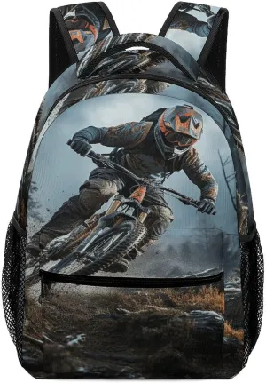 Small Backpacks Personalized Bike Tournament Printing Travel Bag Lightweight Travel Backpack For Women Men
