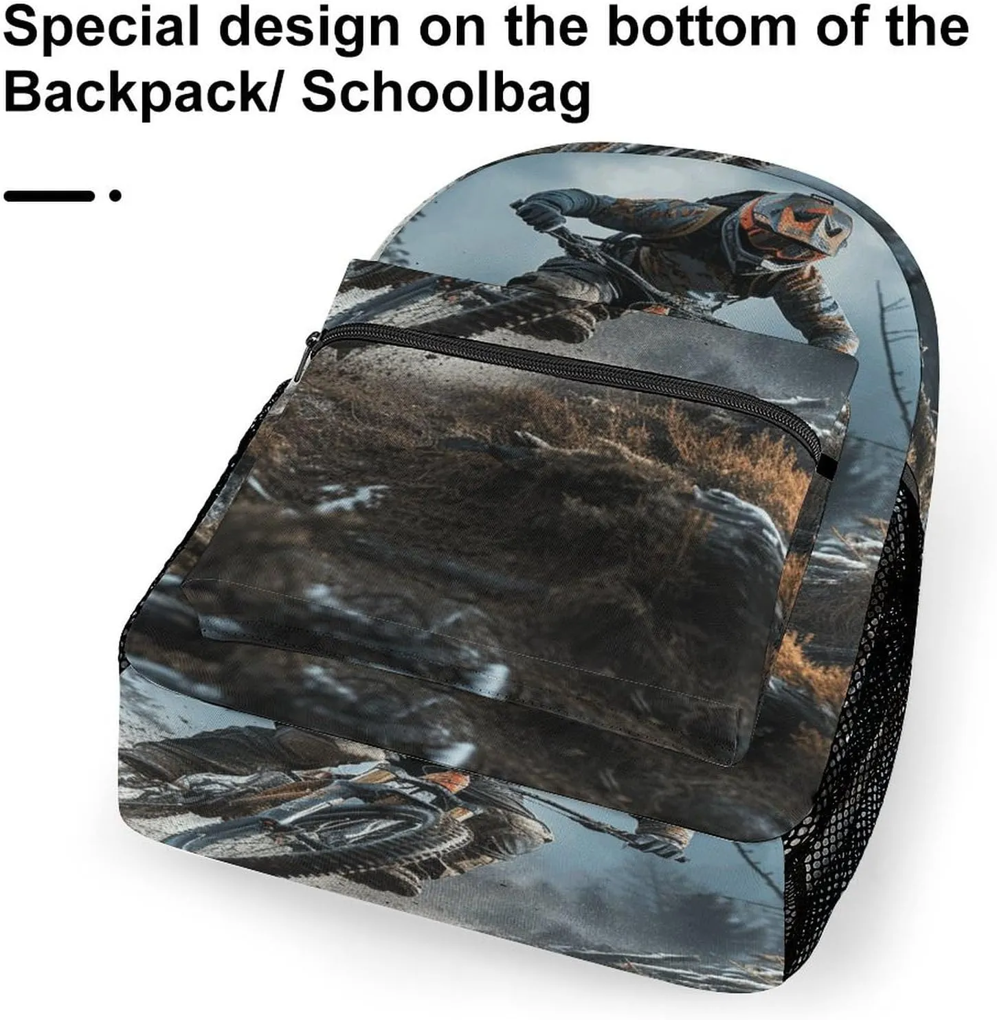 Small Backpacks Personalized Bike Tournament Printing Travel Bag Lightweight Travel Backpack For Women Men