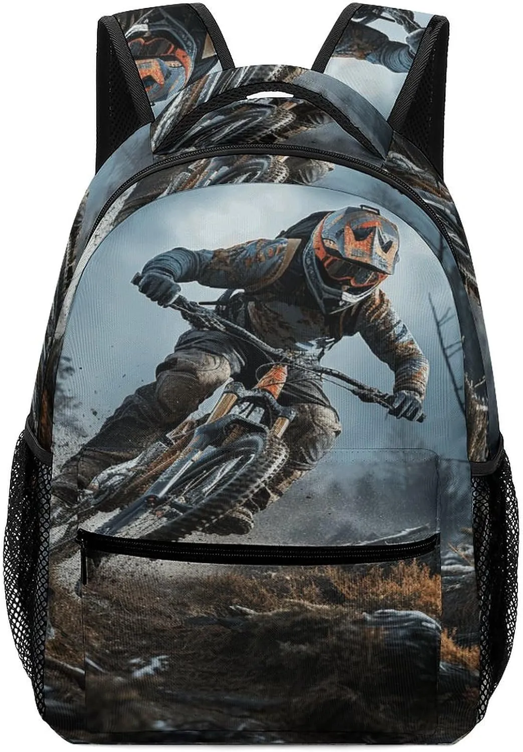 Small Backpacks Personalized Bike Tournament Printing Travel Bag Lightweight Travel Backpack For Women Men