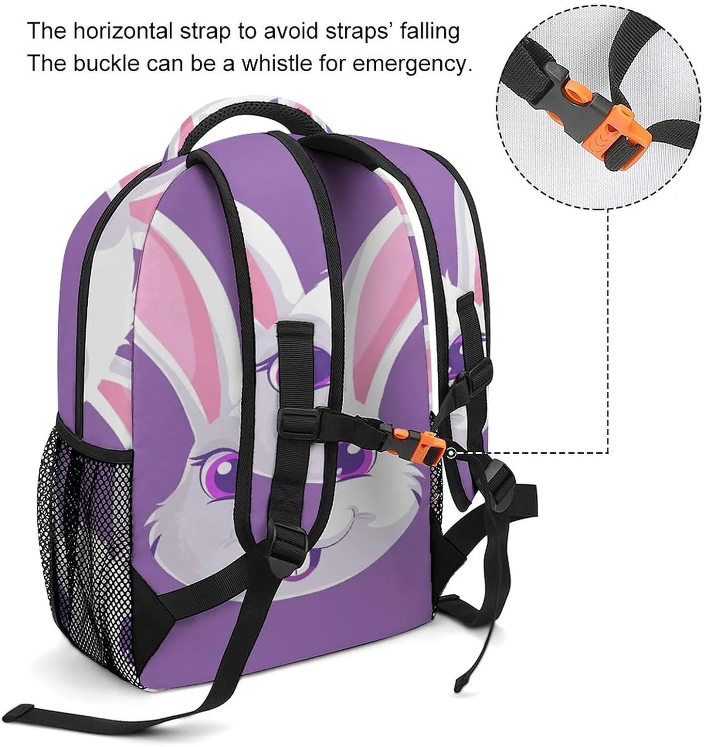 Small Backpacks Personalized Cartoon Rabbit Printing Travel Bag Lightweight Travel Backpack For Women Men
