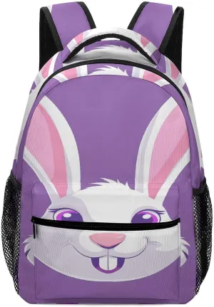Small Backpacks Personalized Cartoon Rabbit Printing Travel Bag Lightweight Travel Backpack For Women Men