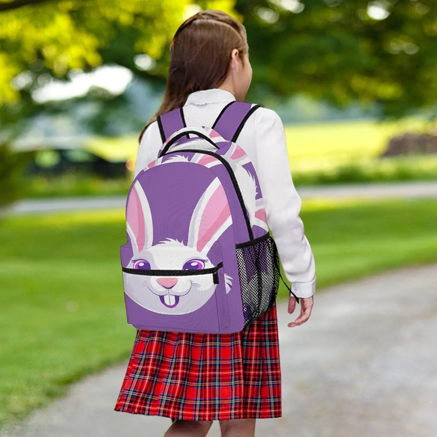Small Backpacks Personalized Cartoon Rabbit Printing Travel Bag Lightweight Travel Backpack For Women Men
