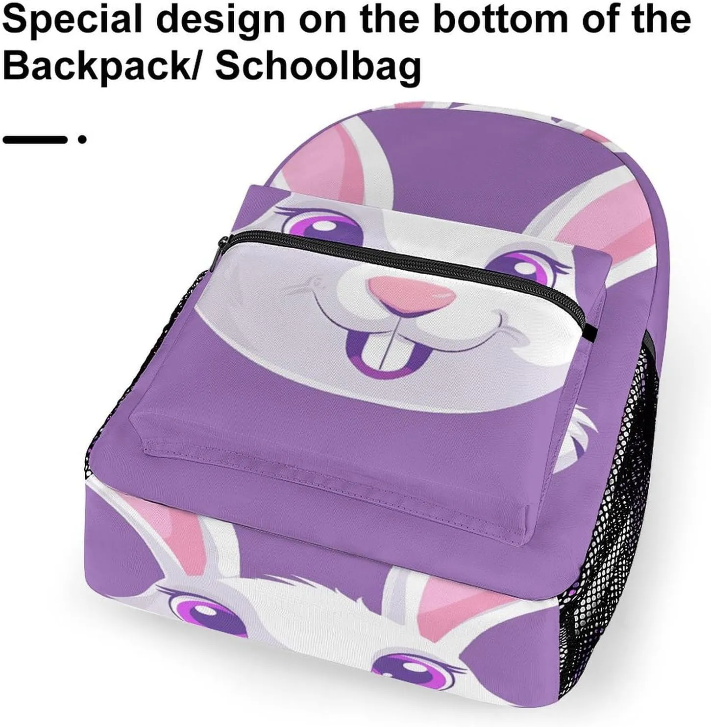 Small Backpacks Personalized Cartoon Rabbit Printing Travel Bag Lightweight Travel Backpack For Women Men