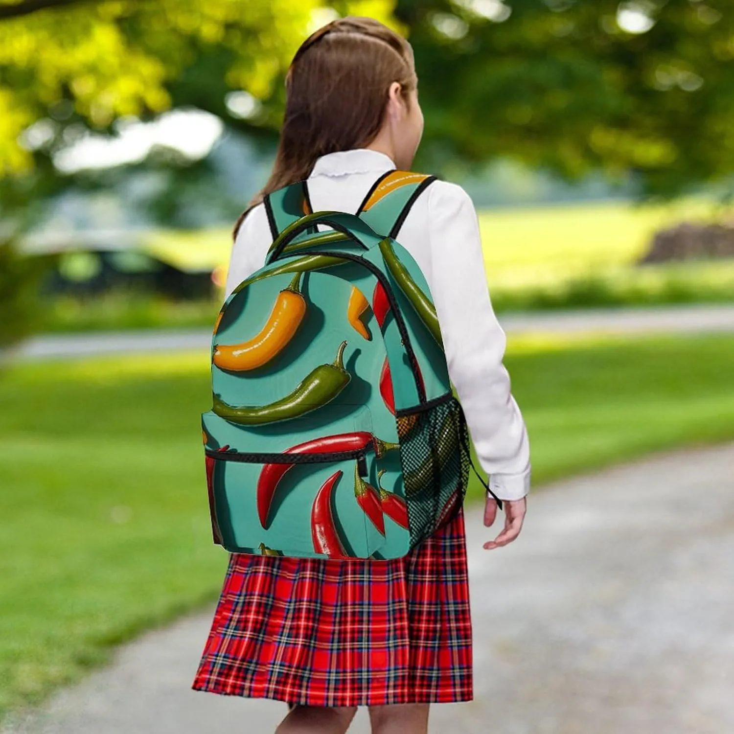 Small Backpacks Personalized Chili Pepper Image Printing Travel Bag Lightweight Travel Backpack For Women Men