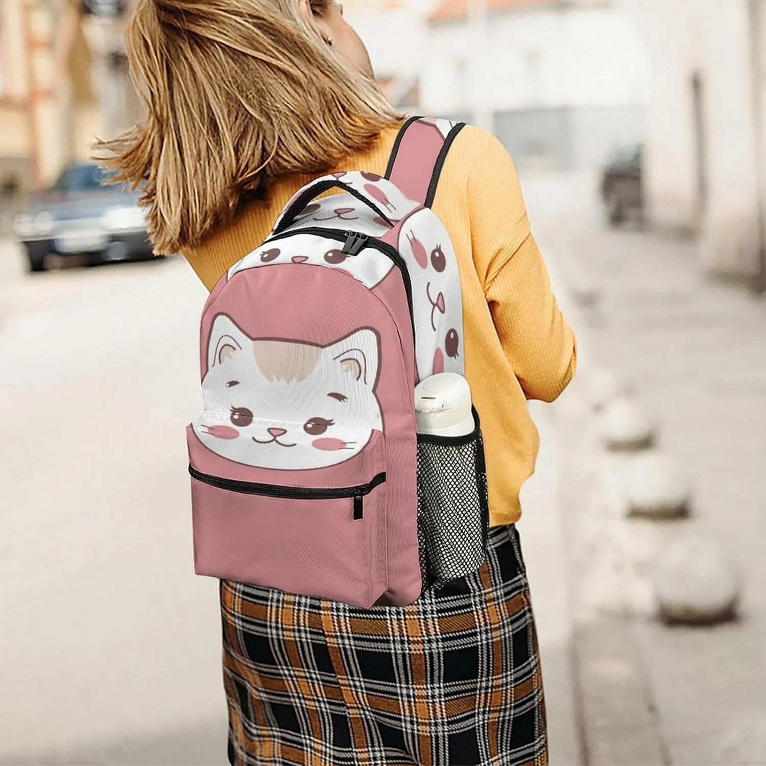 Small Backpacks Personalized Chubby Pattern Printing Travel Bag Lightweight Travel Backpack For Women Men