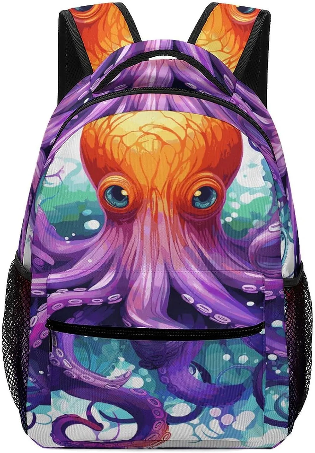 Small Backpacks Personalized Colorful Octopus Printing Travel Bag Lightweight Travel Backpack For Women Men