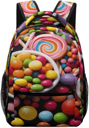 Small Backpacks Personalized Colour Candy Printing Travel Bag Lightweight Travel Backpack For Women Men