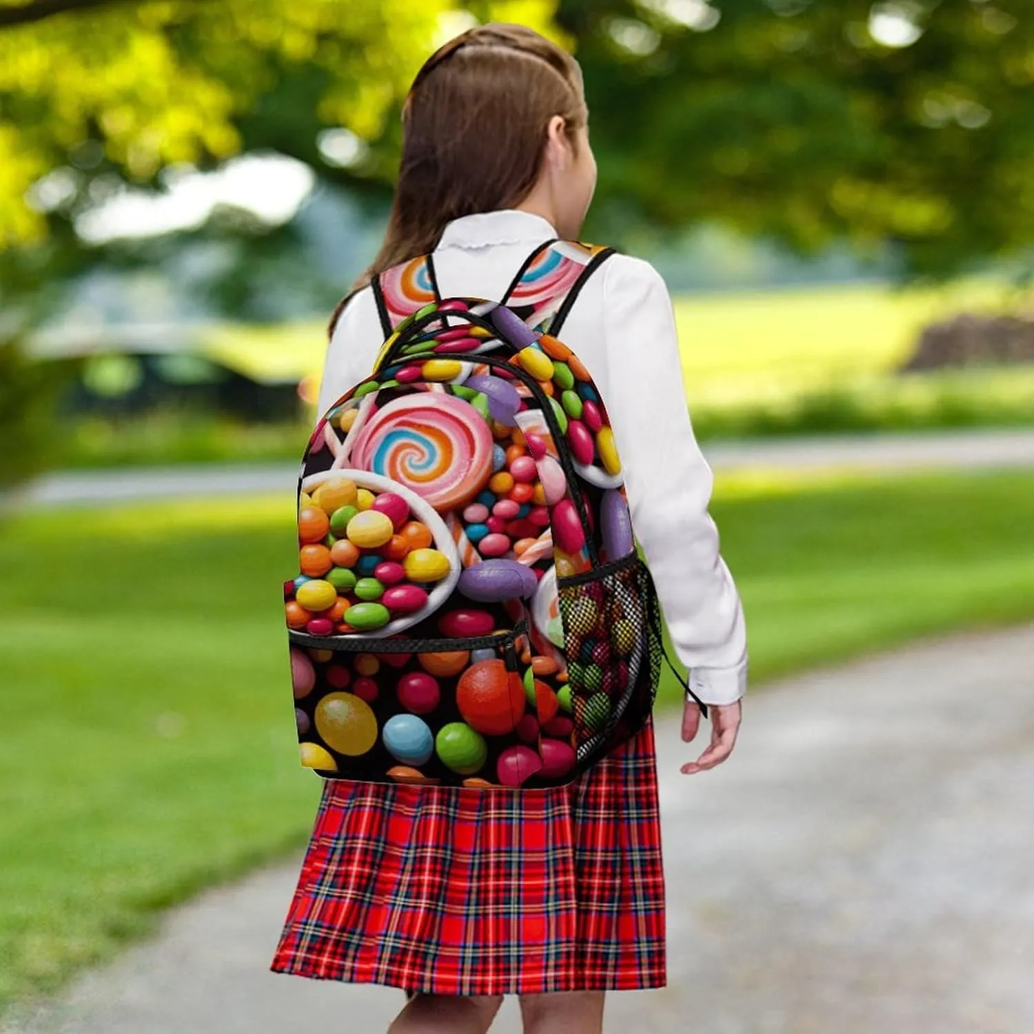 Small Backpacks Personalized Colour Candy Printing Travel Bag Lightweight Travel Backpack For Women Men