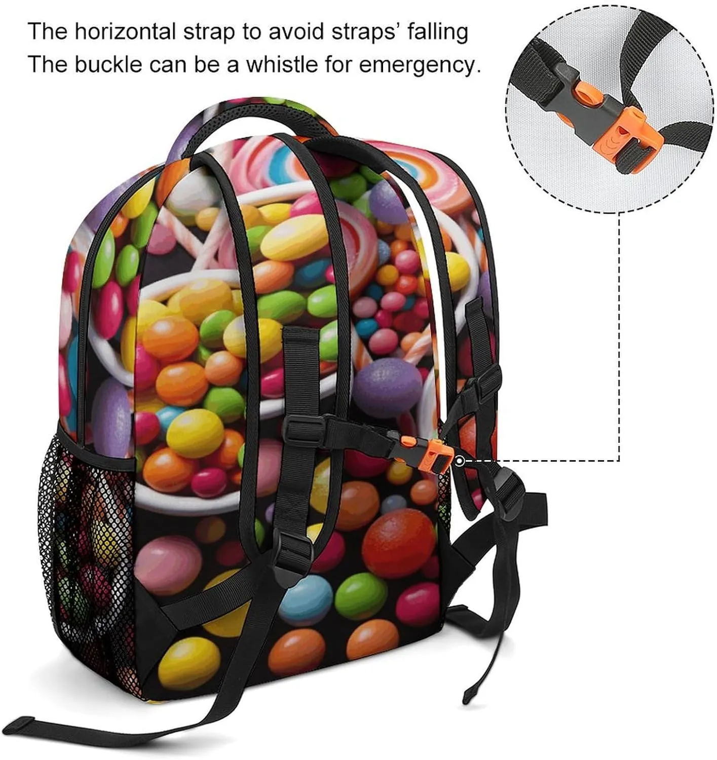 Small Backpacks Personalized Colour Candy Printing Travel Bag Lightweight Travel Backpack For Women Men
