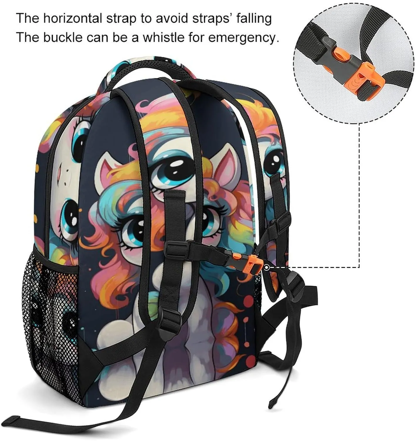 Small Backpacks Personalized Cute with Colorful Hairstyle Printing Travel Bag Lightweight Travel Backpack For Women Men